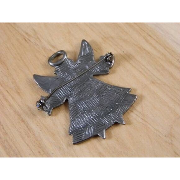 Vintage Angel Christmas Brooch, Vintage Christmas Brooch, Vintage Holiday Brooch - Picture 5 of 7